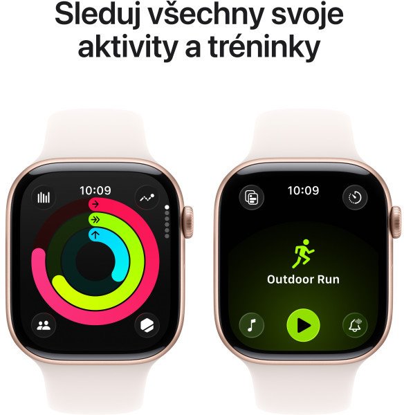 Apple Watch Series 11 GPS 46mm hliníkové puzdro Svetlo červený športový remienok - S/M