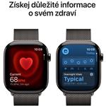 Apple Watch Series 11 GPS + Cellular 42mm bridlicové titánové puzdro s bridlicovou milánskou slučkou
