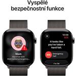 Apple Watch Series 11 GPS + Cellular 42mm bridlicové titánové puzdro s bridlicovou milánskou slučkou