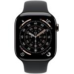 Apple Watch Series 11 GPS + Cellular 42mm bridlicové titánové puzdro s čiernym športovým remienkom - M/L