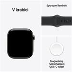 Apple Watch Series 11 GPS + Cellular 42mm bridlicové titánové puzdro s čiernym športovým remienkom - S/M