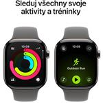 Apple Watch Series 11 GPS + Cellular 42mm puzdro z prírodného titánu s kamenným športovým remienkom - M/L