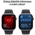 Apple Watch Series 11 GPS + Cellular 42mm vesmírne sivé hliníkové puzdro s čiernym športovým remienkom - S/M