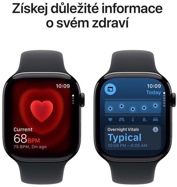 Apple Watch Series 11 GPS + Cellular 46 mm Jet Black hliníkové puzdro s čiernym športovým remienkom - S/M