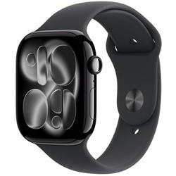 Apple Watch Series 11 GPS + Cellular 46mm Aluminium Case Black Band - M/L