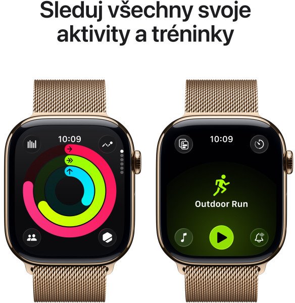 Apple Watch Series 11 GPS + Cellular 46mm Gold Titanium + Milanese Loop - S/M