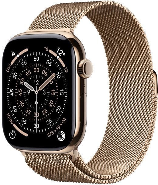Apple Watch Series 11 GPS + Cellular 46mm Gold Titanium + Milanese Loop - S/M