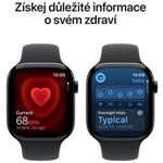 Apple Watch Series 11 GPS + Cellular 46mm Jet Black Aluminium Case with Black Sport Band - S/M