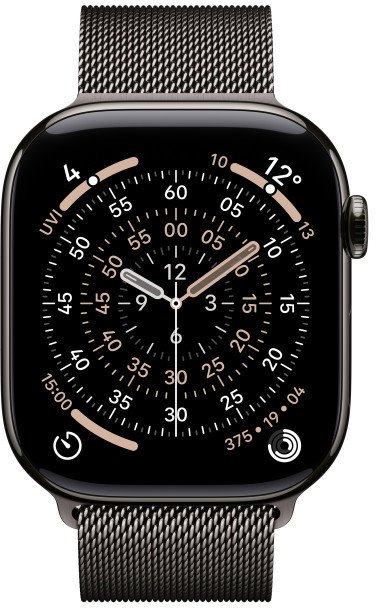 Apple Watch Series 11 GPS + Cellular 46mm Titanium + Milánska slučka - S/M