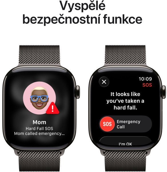 Apple Watch Series 11 GPS + Cellular 46mm Titanium + Milánska slučka - S/M