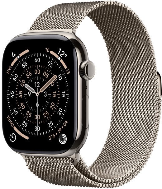 Apple Watch Series 11 GPS + Cellular 46mm Titanium + Milánska slučka - S/M