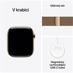 Apple Watch Series 11 GPS + mobilný signál 46 mm zlatý titán + milánska slučka - M/L