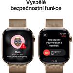 Apple Watch Series 11 GPS + mobilný signál 46 mm zlatý titán + milánska slučka - S/M