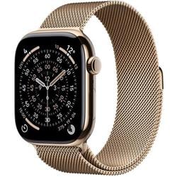 Apple Watch Series 11 GPS + mobilný signál 46 mm zlatý titán + milánska slučka - S/M