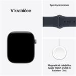 Apple Watch Series 12 GPS 46 mm, hliníkové puzdro v odtieni Space Grey s modrým športovým remienkom – S/M