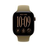 Apple Watch Series 12 GPS 46mm Dark Bronze Aluminium Case with Olive Sport Band - S/M