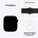Apple Watch Series 12 GPS + Cellular 42 mm, čierne hliníkové puzdro s čiernym športovým remienkom – M/L