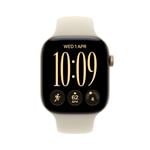 Apple Watch Series 12 GPS + Cellular 42 mm, svetlozlaté hliníkové puzdro s remienkom Sand Sport – S/M
