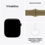 Apple Watch Series 12 GPS + Cellular 42 mm, tmavobronzové hliníkové puzdro s olivovým športovým remienkom – M/L
