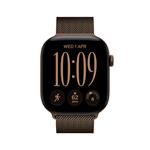 Apple Watch Series 12 GPS + Cellular 42mm Dark Bronze Aluminium Case with Dark Bronze Milanese Loop