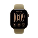 Apple Watch Series 12 GPS + Cellular 42mm Dark Bronze Aluminium Case with Olive Sport Band - M/L