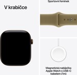 Apple Watch Series 12 GPS + Cellular 42mm Dark Bronze Aluminium Case with Olive Sport Band - M/L