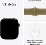 Apple Watch Series 12 GPS + Cellular 42mm Dark Bronze Aluminium Case with Olive Sport Band - S/M