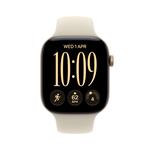 Apple Watch Series 12 GPS + Cellular 42mm Light Gold Aluminium Case with Sand Sport Band - S/M