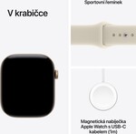 Apple Watch Series 12 GPS + Cellular 42mm Light Gold Aluminium Case with Sand Sport Band - S/M