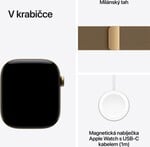 Apple Watch Series 12 GPS + Cellular 42mm Radiant Gold Titanium Case with Radiant Gold Milanese Loop