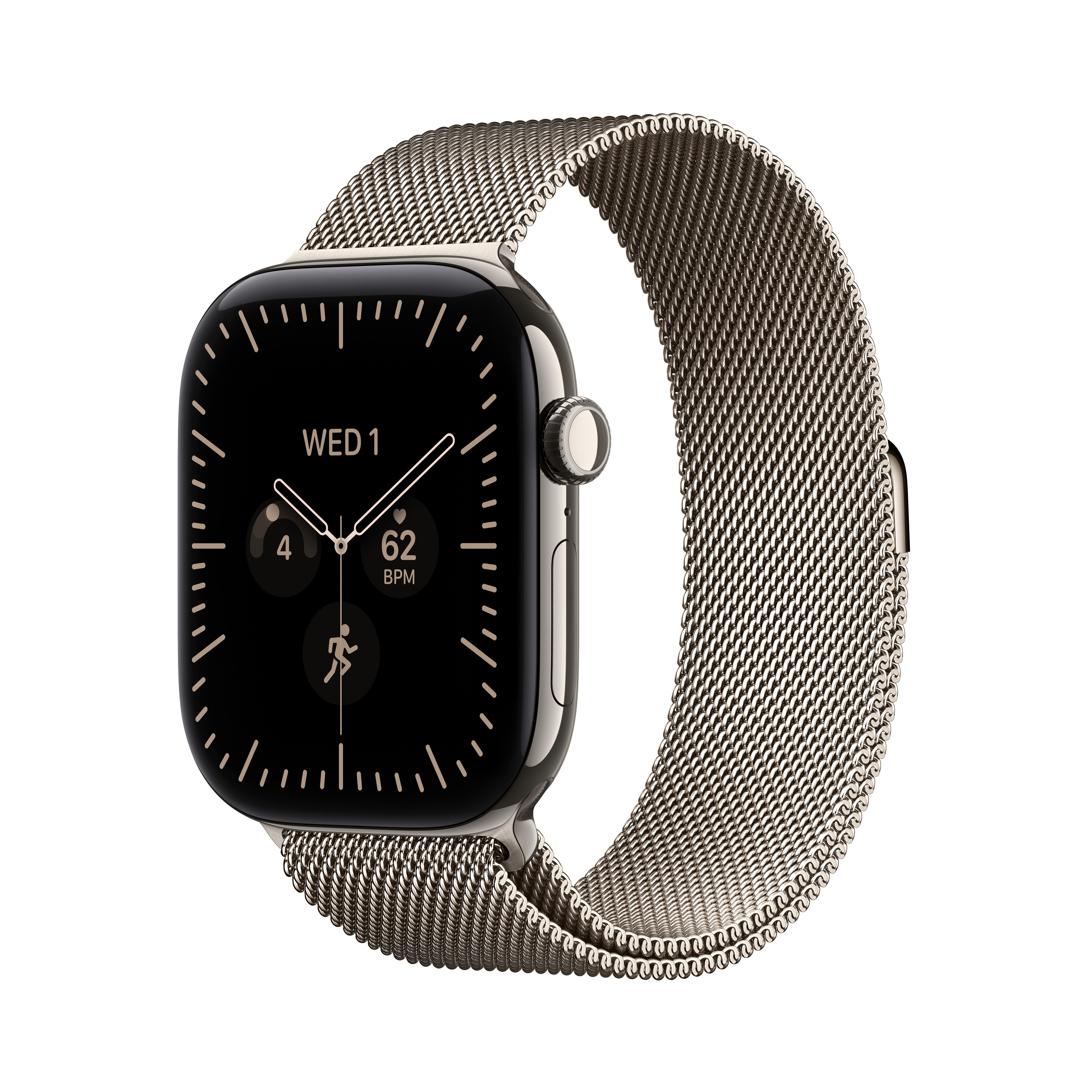 Apple Watch Series 12 GPS + Cellular 46mm Natural Titanium Case with Natural Milanese Loop - M/L