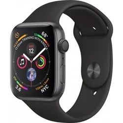 APPLE Watch Series 4 GPS, 44mm Space Grey Aluminium Case with Black Sport Band