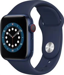 APPLE Watch Series 6 GPS+Cellular,40mm Blue Aluminium Case with Deep Navy Sport Band