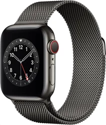 APPLE Watch Series 6 GPS+Cellular,40mm Graphite Stainless Steel Case with Graphite Milanese Loop