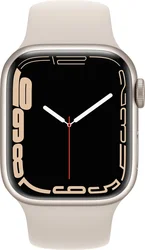 APPLE Watch Series 7 Cellular, 41mm Starlight/Starlight SportBand (mkhr3hc/a)