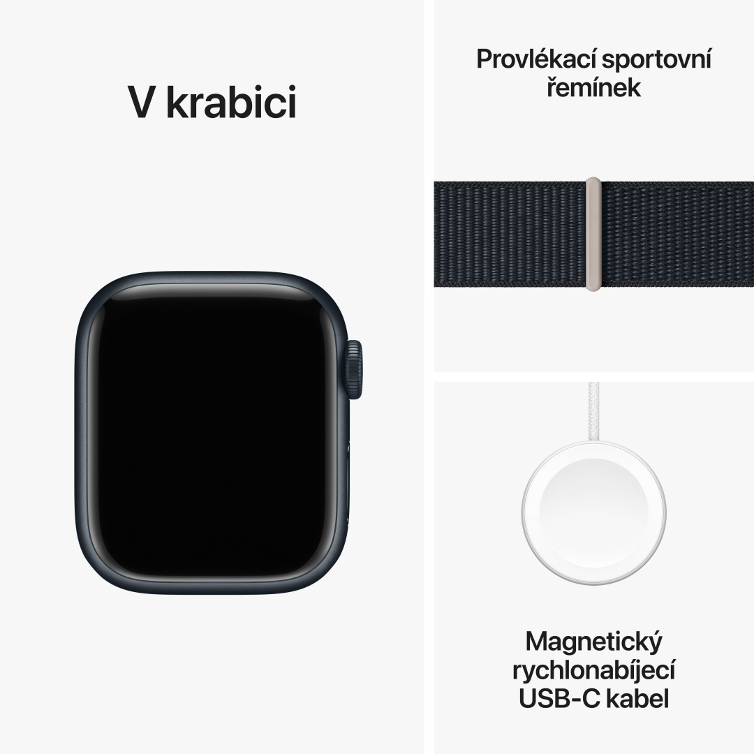 Apple Watch Series 9 41 mm Cellular Dark Ink Aluminium s tmavým atramentovým športovým remienkom