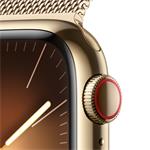 Apple Watch Series 9 41 mm Cellular Gold z nehrdzavejúcej ocele so zlatým milánskym napínačom