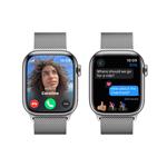 Apple Watch Series 9 41 mm Cellular Silver z nehrdzavejúcej ocele so strieborným milánskym napínačom