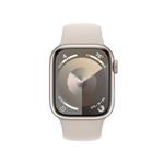 Apple Watch Series 9 41 mm Cellular Star White Aluminium s bielym športovým remienkom Star - S/M