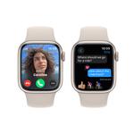 Apple Watch Series 9 41 mm Cellular Star White Aluminium s bielym športovým remienkom Star - S/M