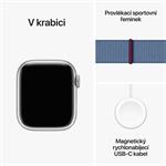 Apple Watch Series 9 41 mm Cellular Strieborný hliník s ľadovo modrým športovým remienkom