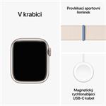 Apple Watch Series 9 41 mm Star White Aluminium s bielym športovým remienkom