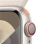 Apple Watch Series 9 41mm Cellular Hvězdně bílý hliník s hvězdně bílým provlékacím sportovním řemínkem