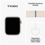 Apple Watch Series 9 45 mm Cellular Hviezdne biely hliník s hviezdne bielym športovým remienkom