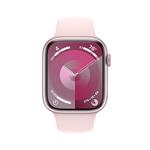 Apple Watch Series 9 45 mm Cellular Pink Aluminium so svetloružovým športovým remienkom - M/L