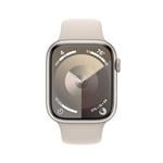 Apple Watch Series 9 45 mm Cellular Star White Aluminium s bielym športovým remienkom Star - M/L