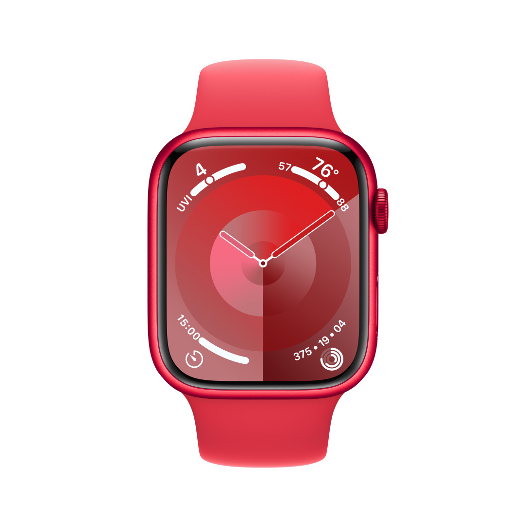 Apple Watch Series 9 45 mm PRODUCT(RED) Červený hliník s PRODUCT(RED) Športový remienok - S/M