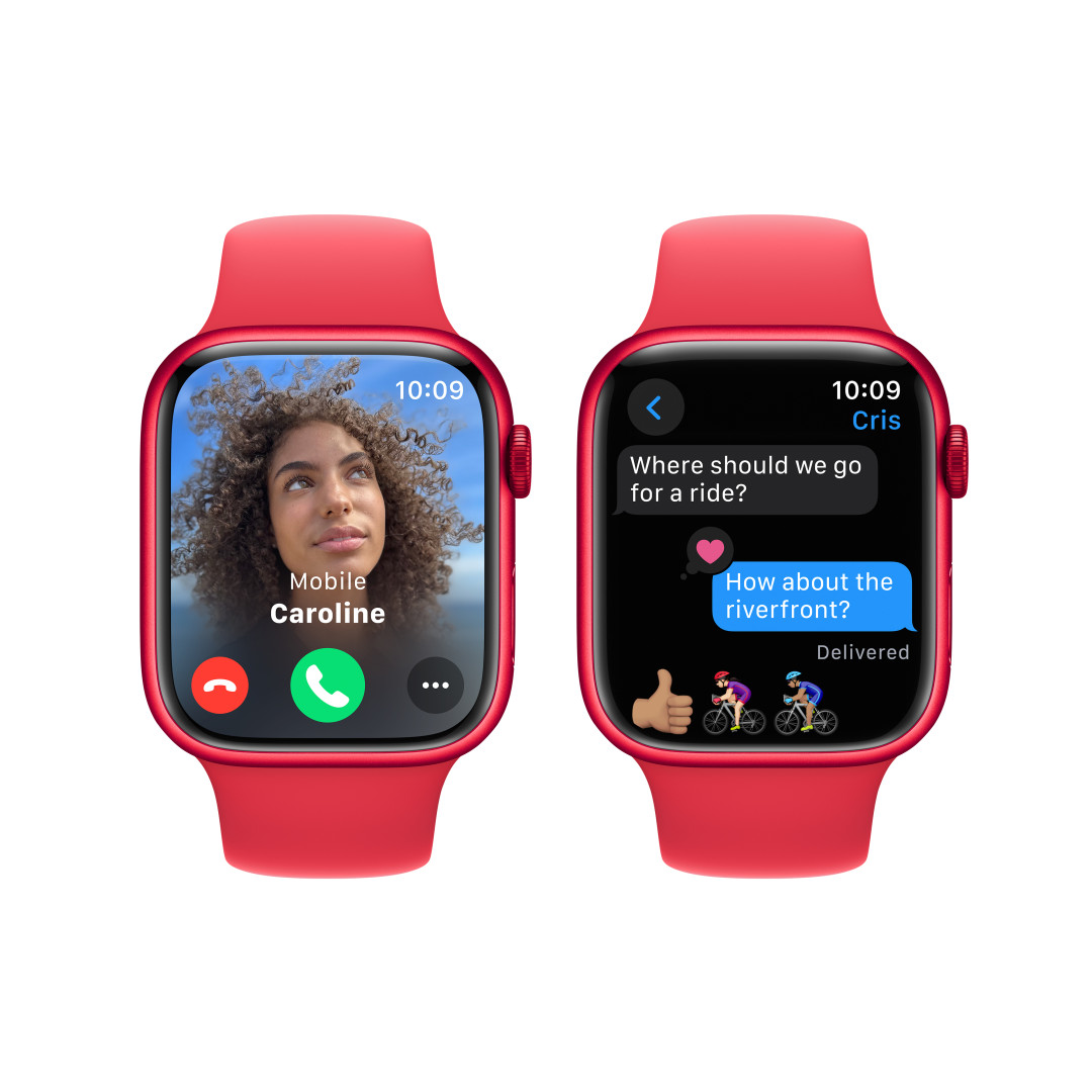 Apple Watch Series 9 45 mm PRODUCT(RED) Červený hliník s PRODUCT(RED) Športový remienok - S/M