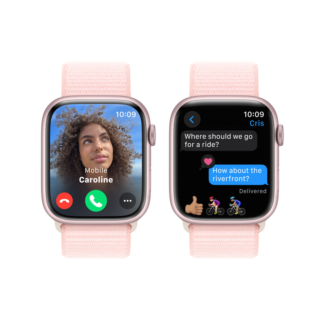 Apple Watch Series 9 45 mm ružový hliník so svetloružovým športovým remienkom