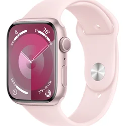 Apple Watch Series 9 45 mm ružový hliník so svetloružovým športovým remienkom - M/L